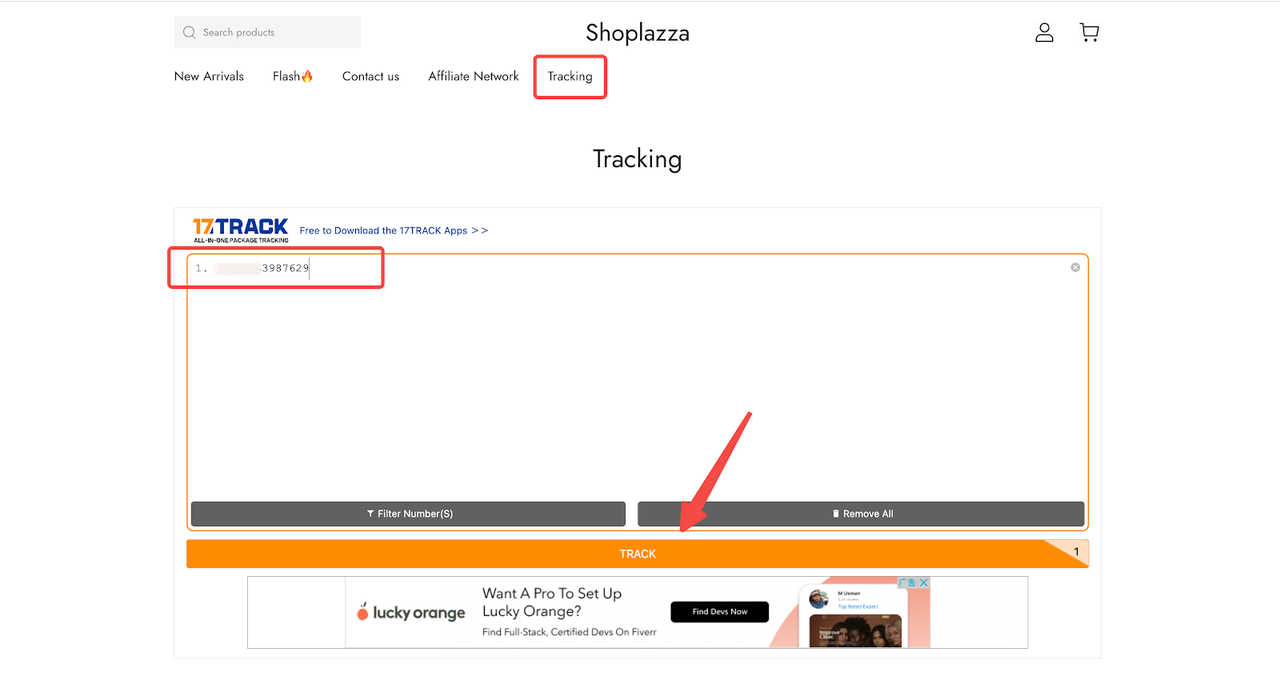 17Track’s tracking pages