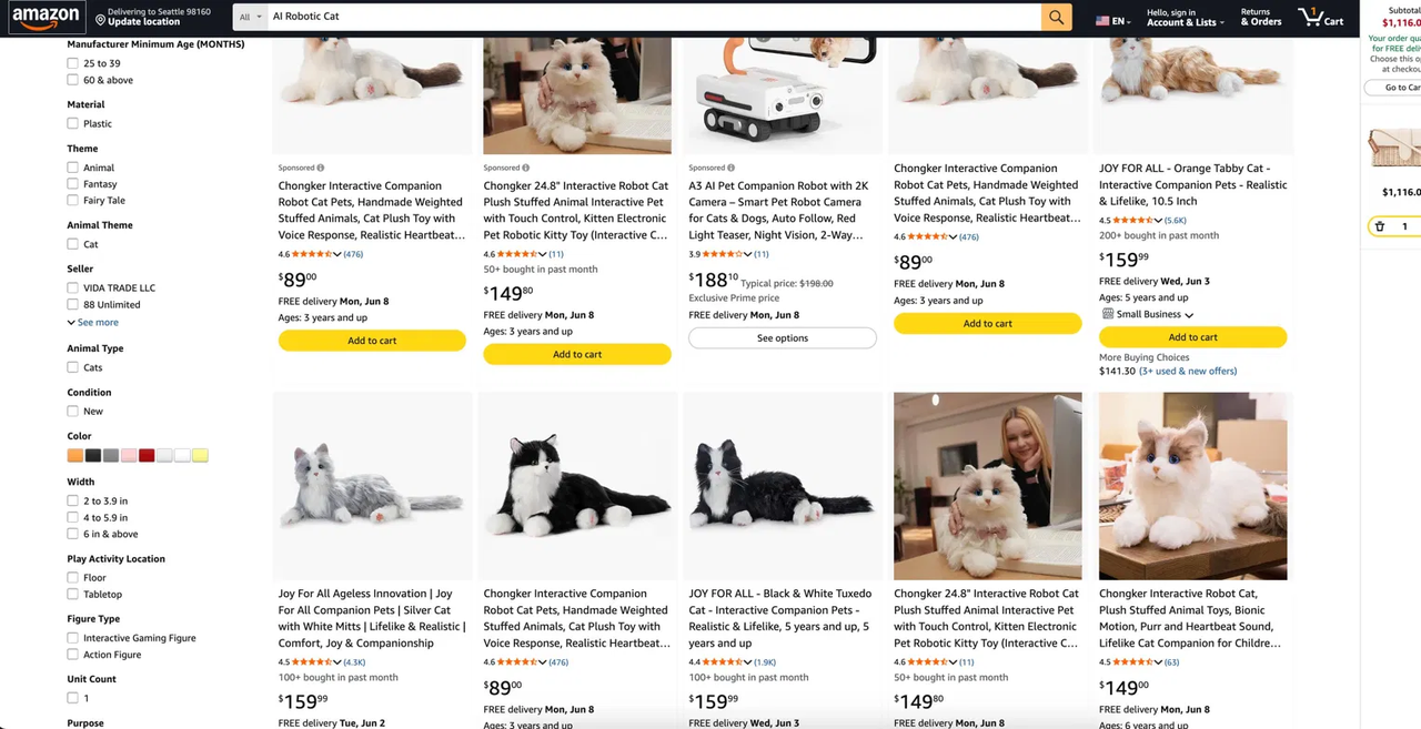 AI robotic cats
