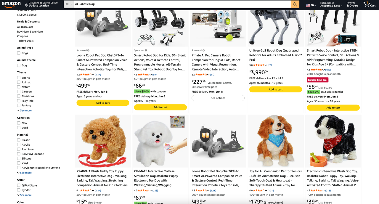 AI robotic dogs