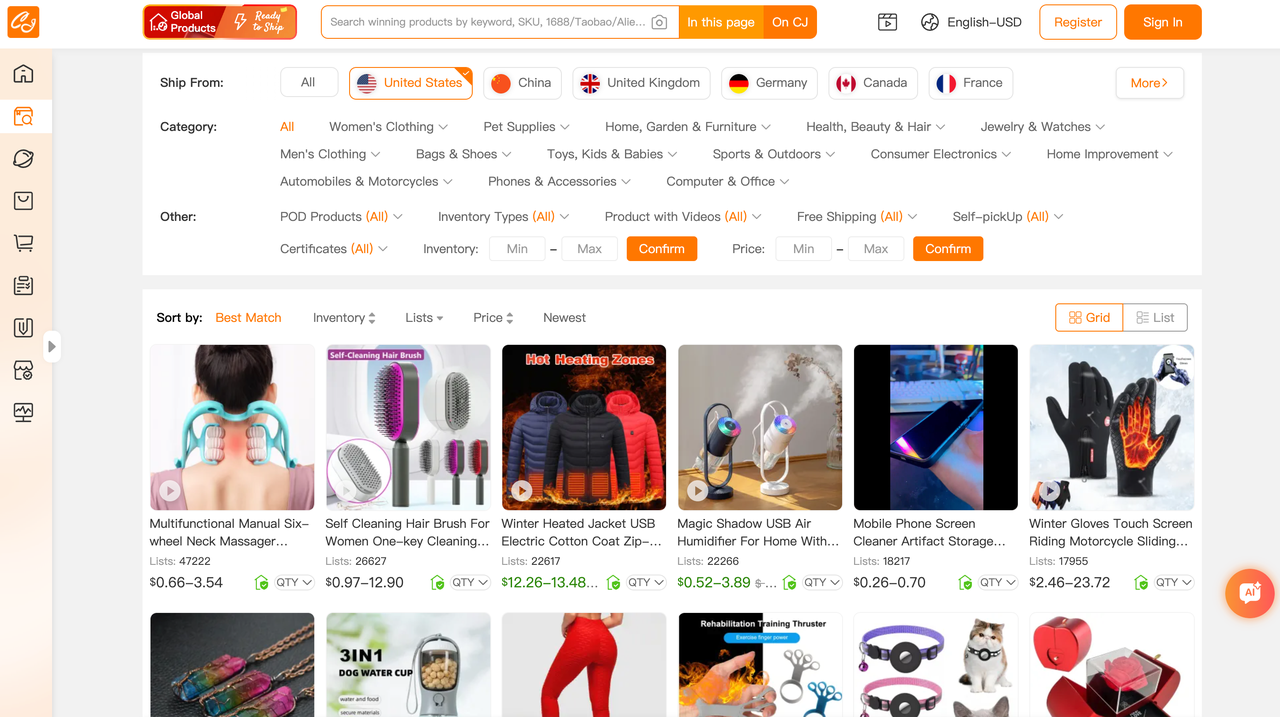 CJdropshipping Shipping