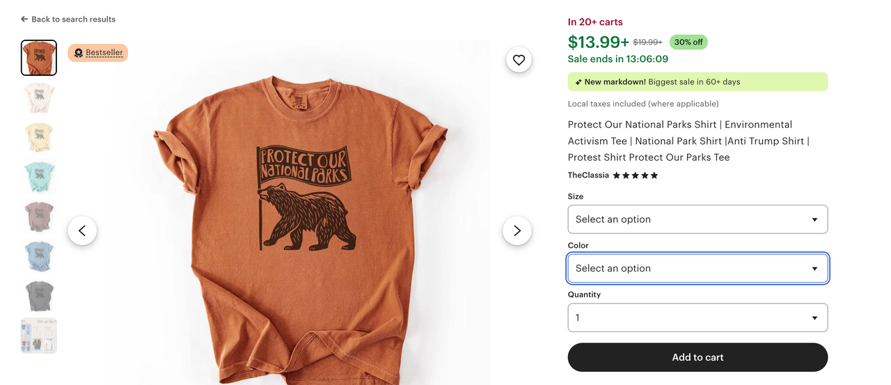 T-shirt à thème écologique