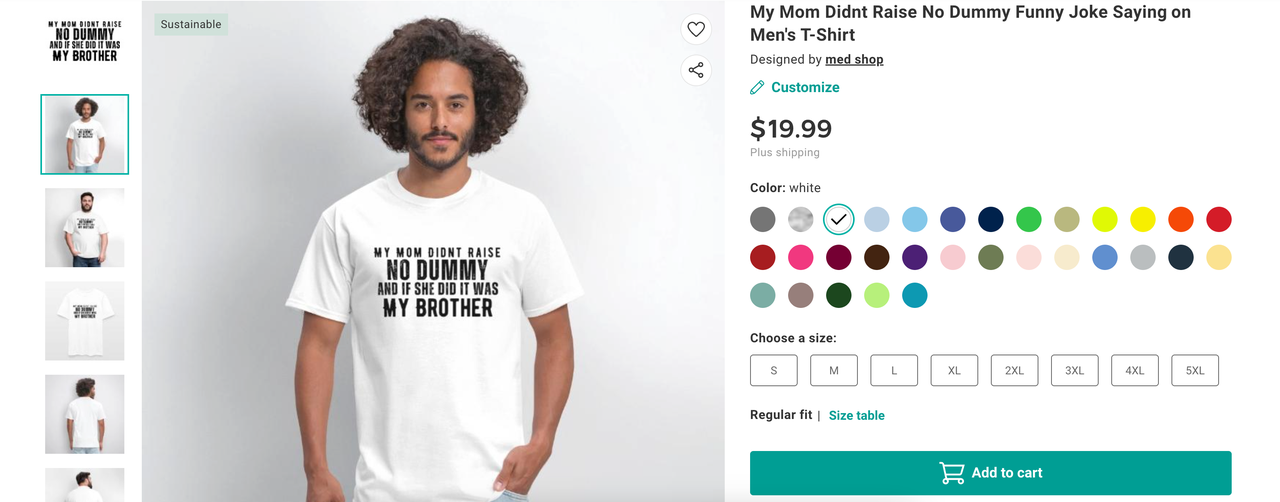 T-shirt à thème familial
