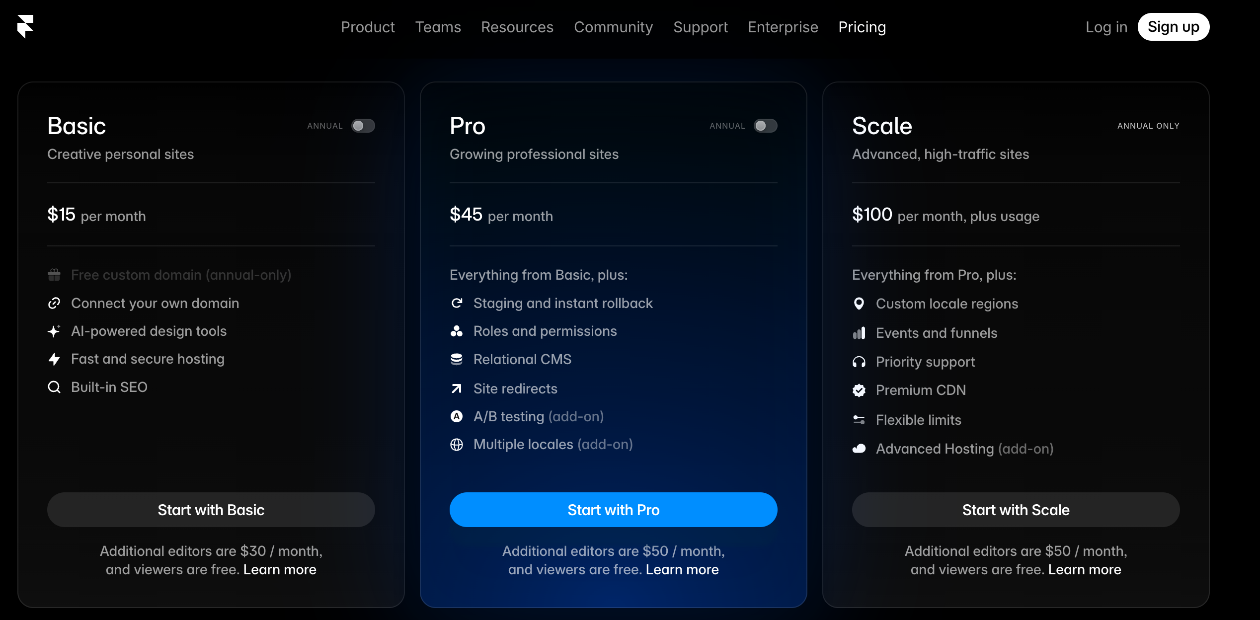 Framer Pricing
