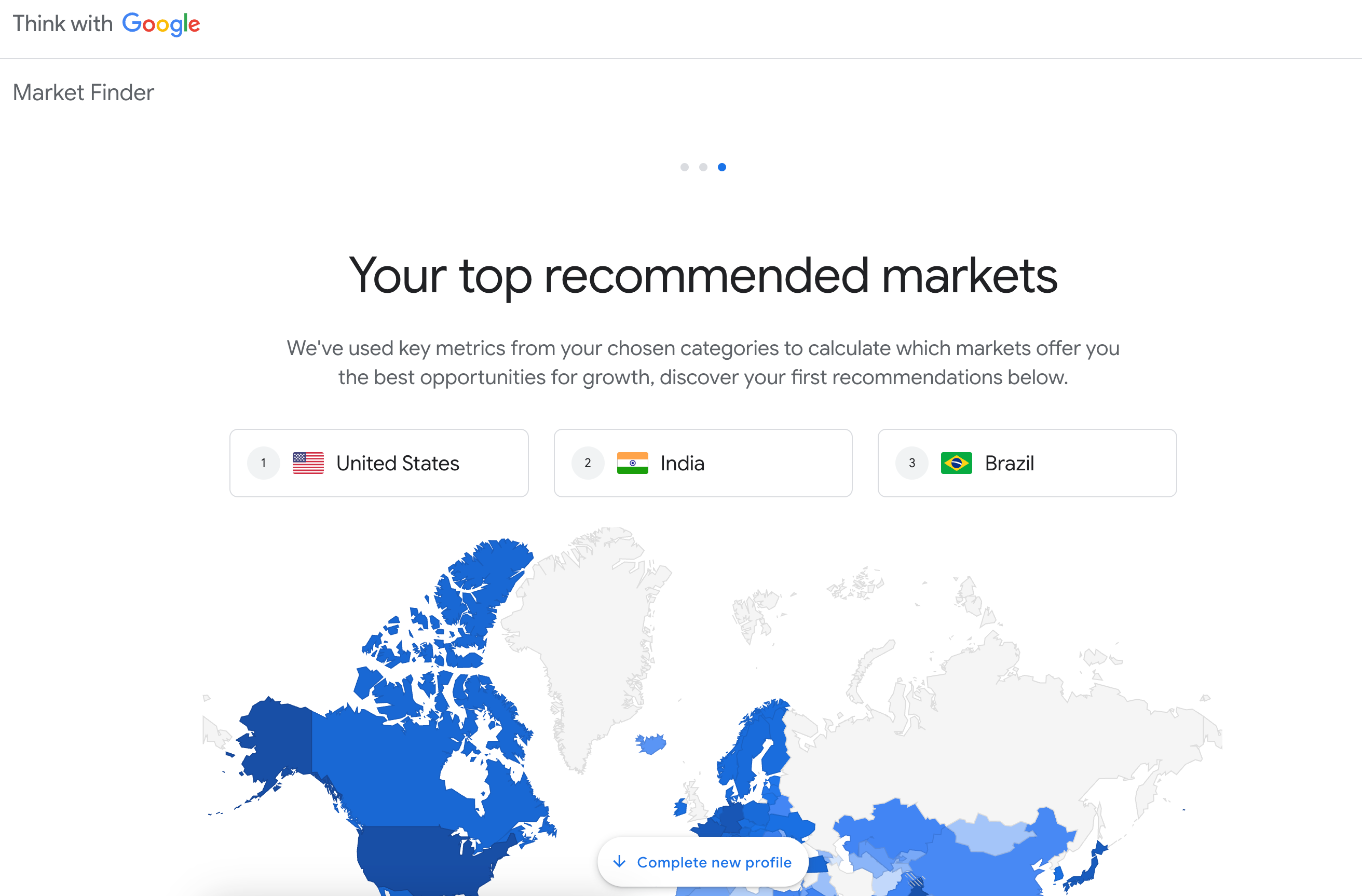 Google’s Market Finder