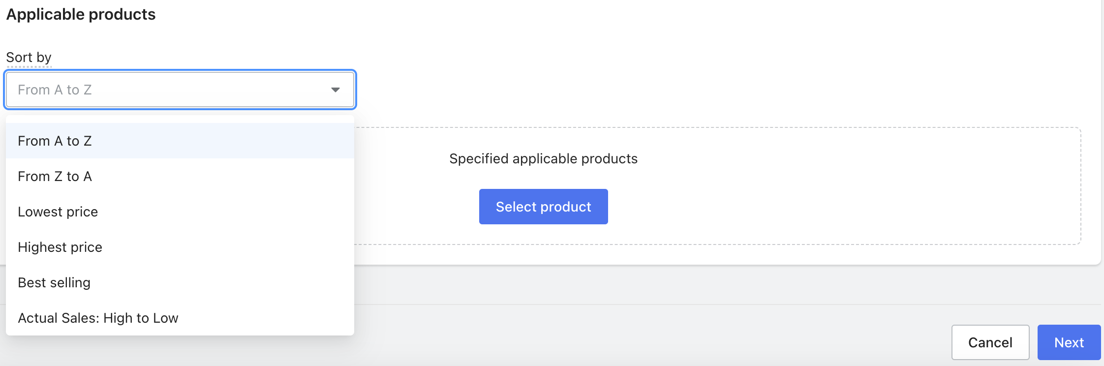 Setting Applicable Products under Flash Sale