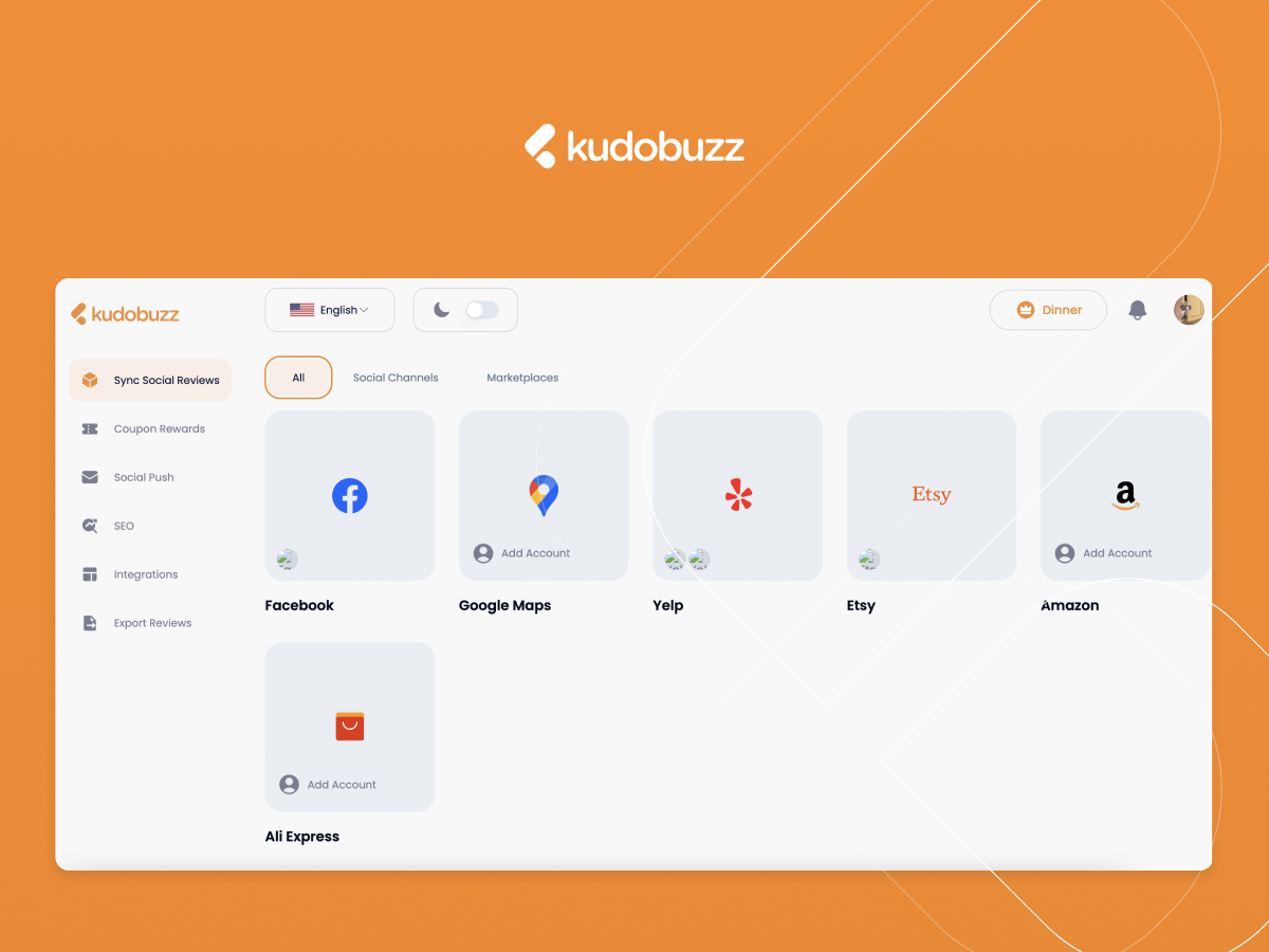 Kudobuzz interface