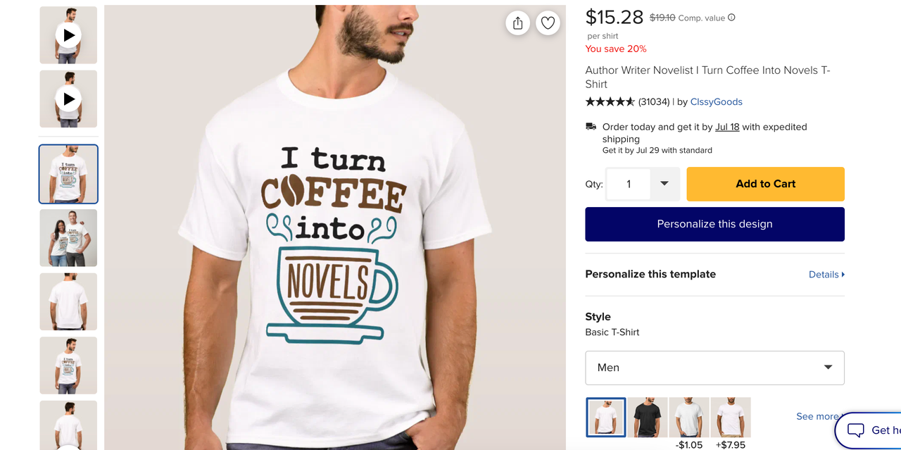 T-shirt de littérature