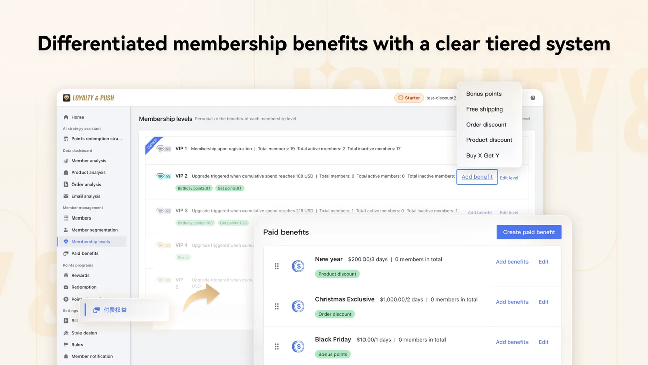 Loyalty & Push - Membership