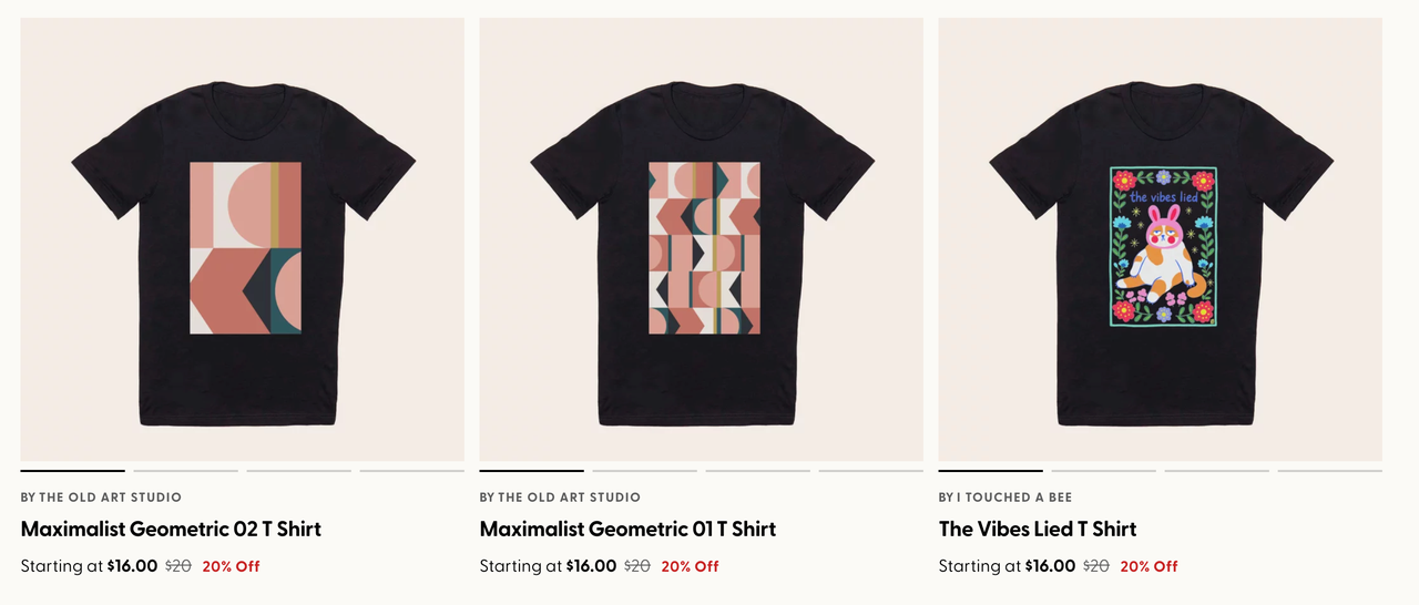 T-shirts maximalistes