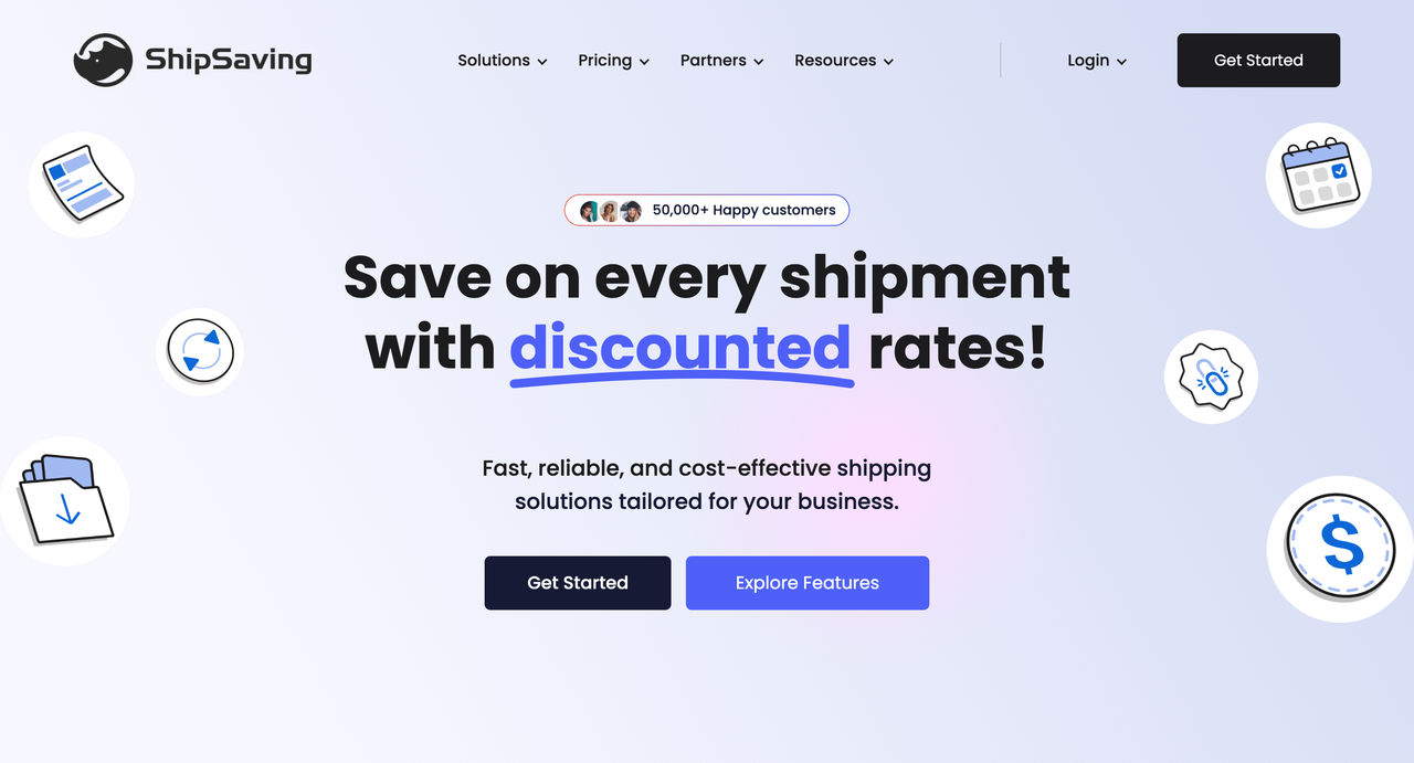 ShipSaving website