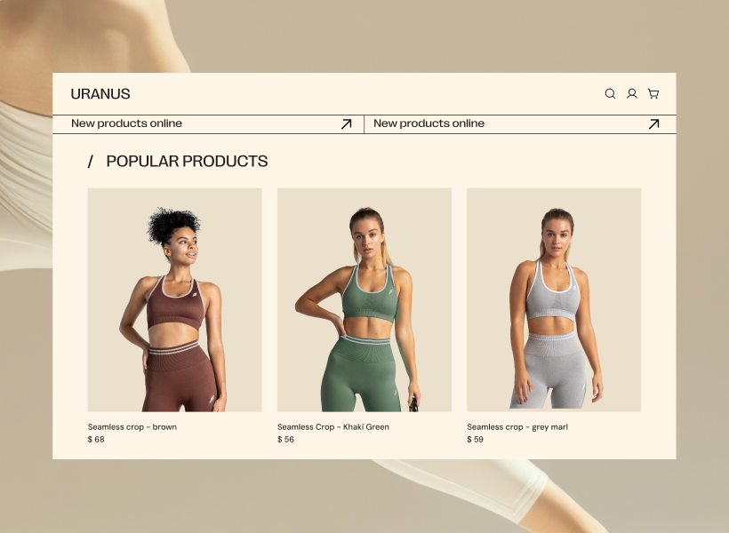 Shoplazza AI generates an activewear online store