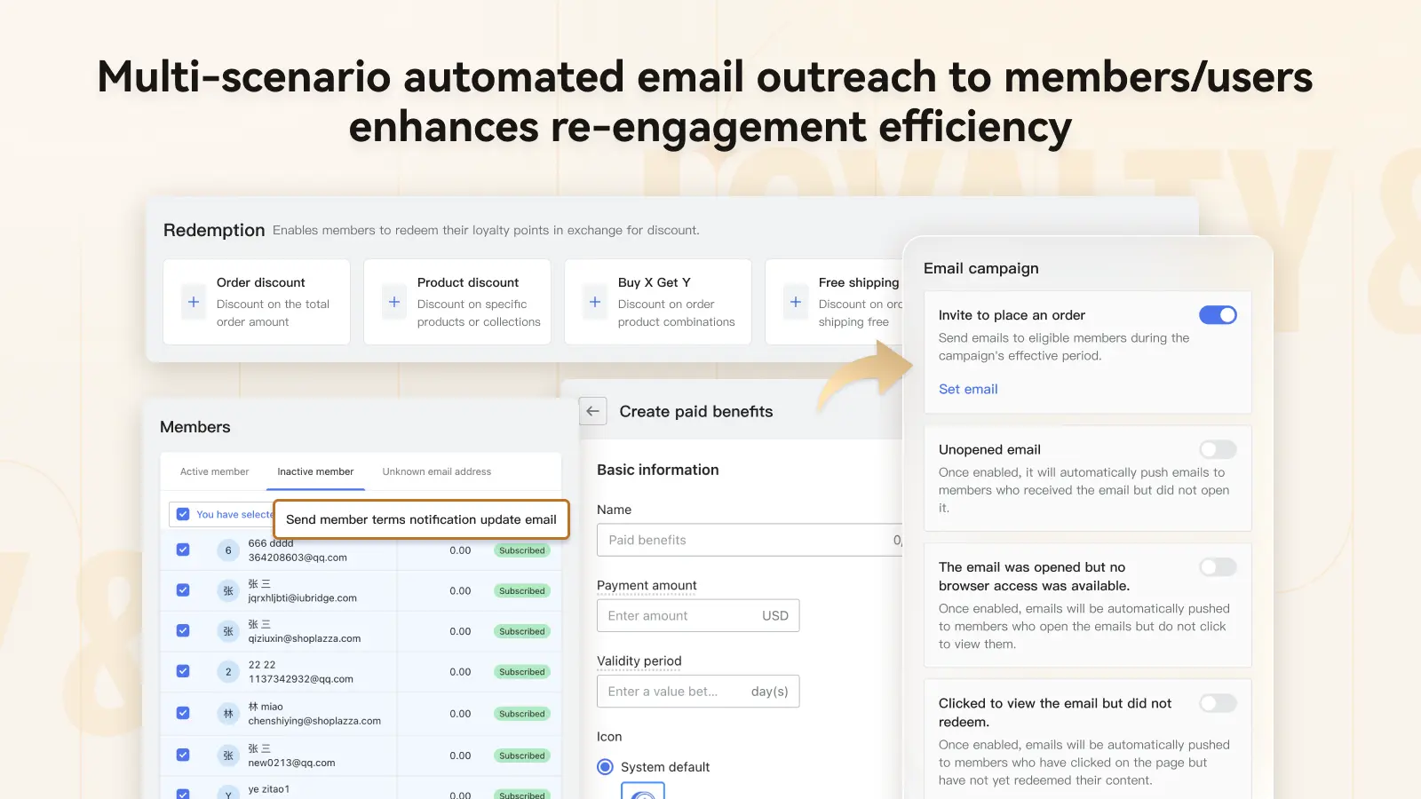 Shoplazza Loyalty and Push