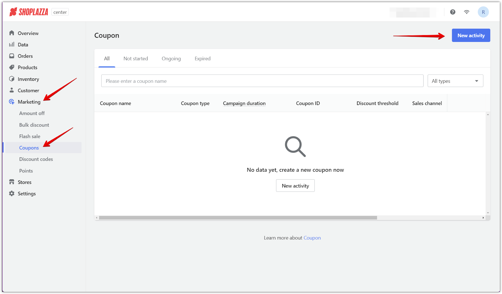 Shoplazza dashboard-1
