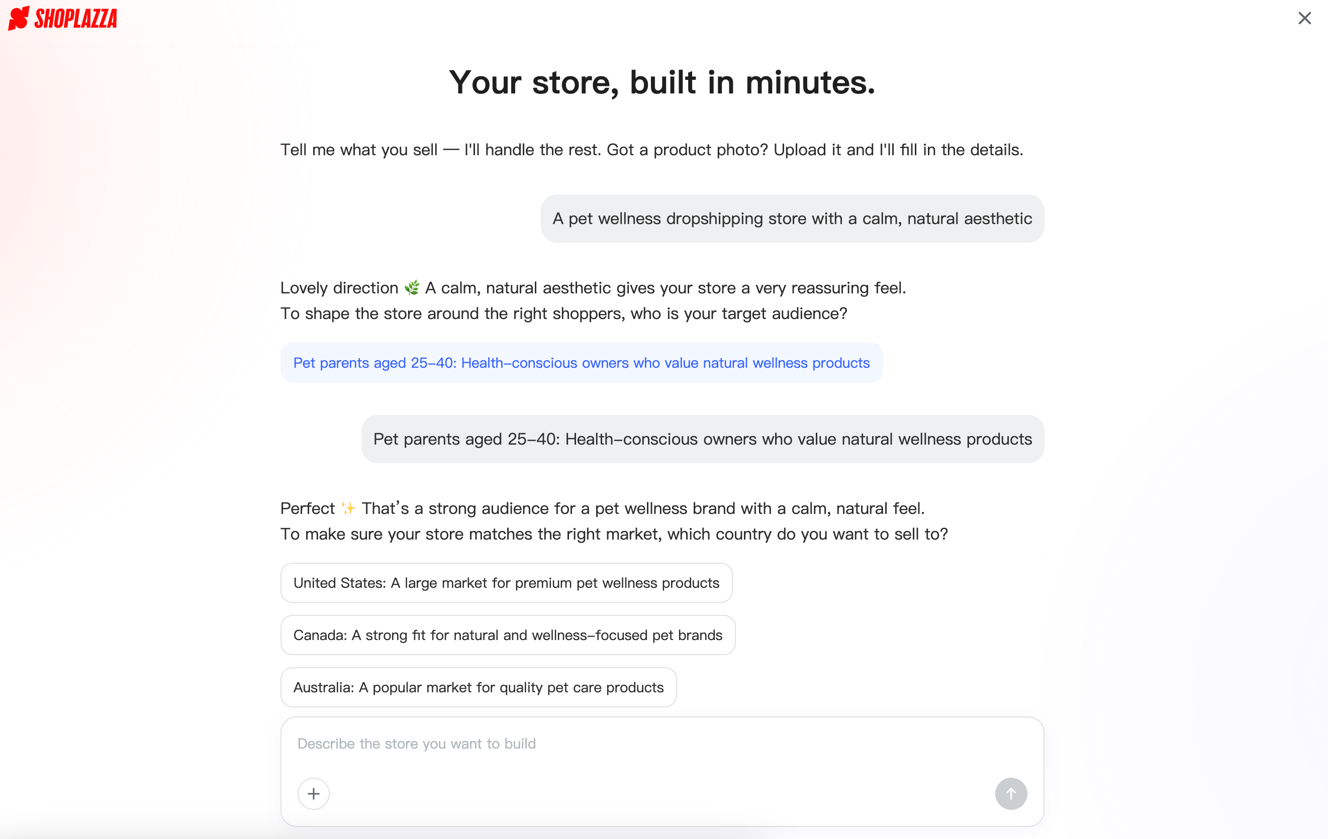Shoplazza free AI dropshipping website builder