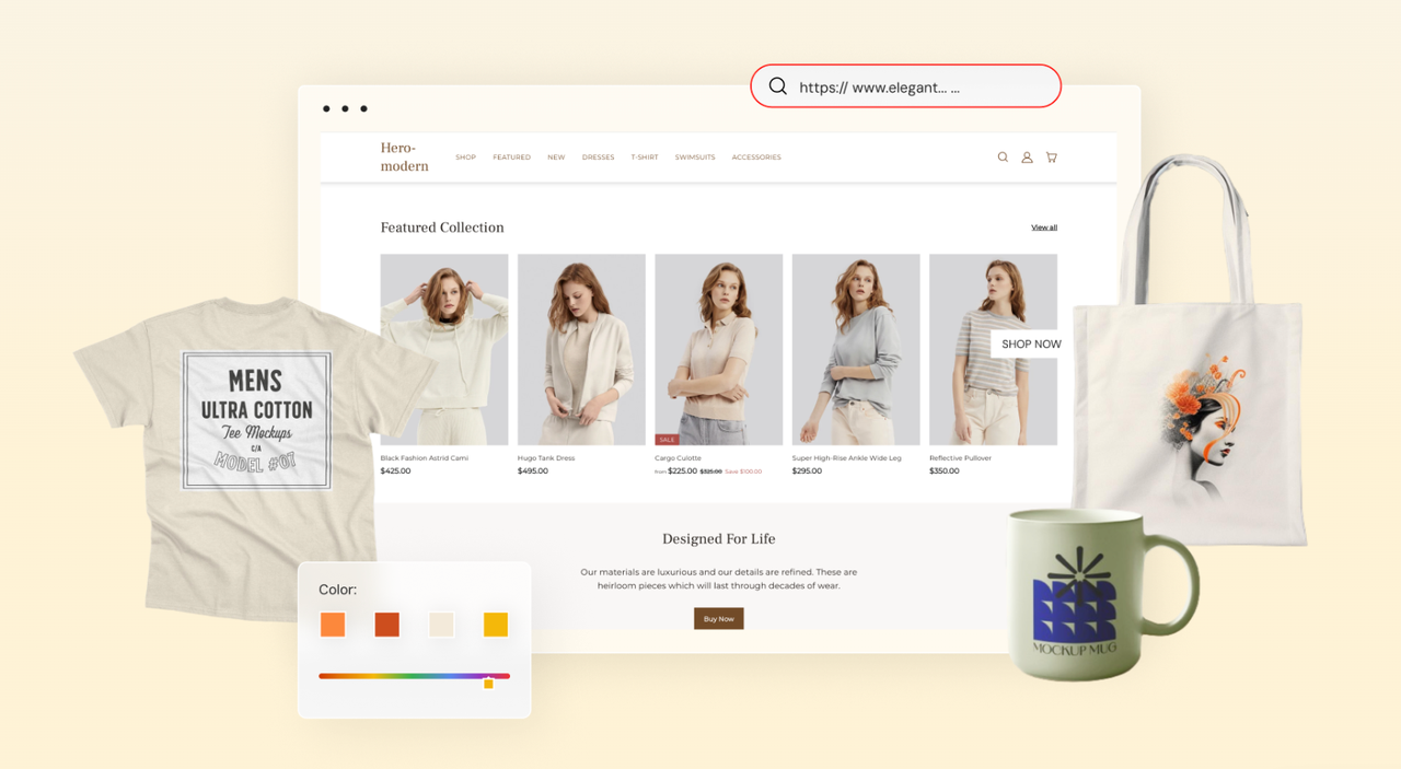 Shoplazza supports print-on-demand service