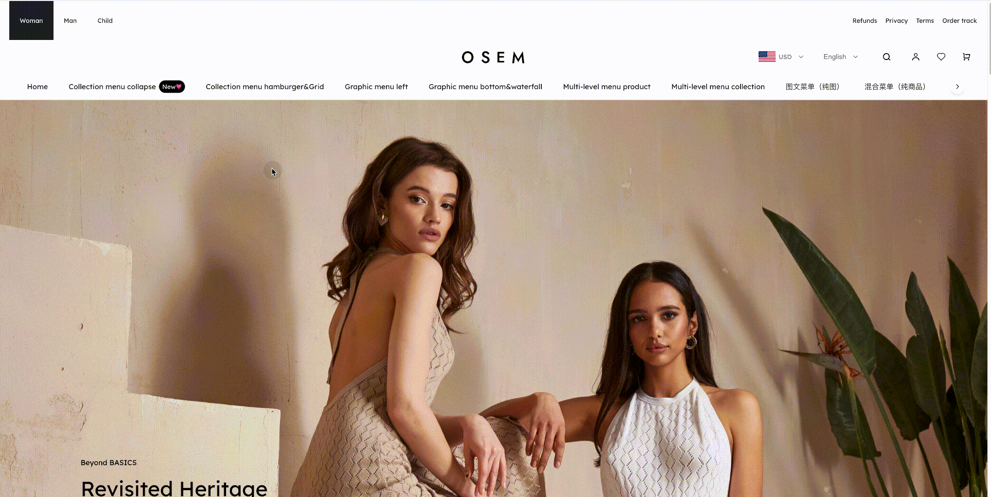 Shoplazza website theme Reformia