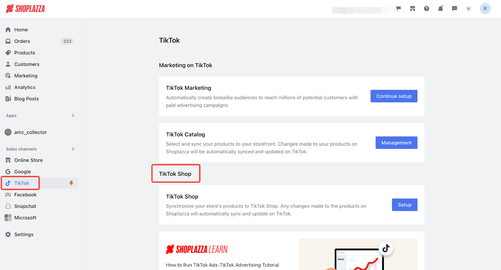 Shoplazza_Tiktok_Shop_Setup