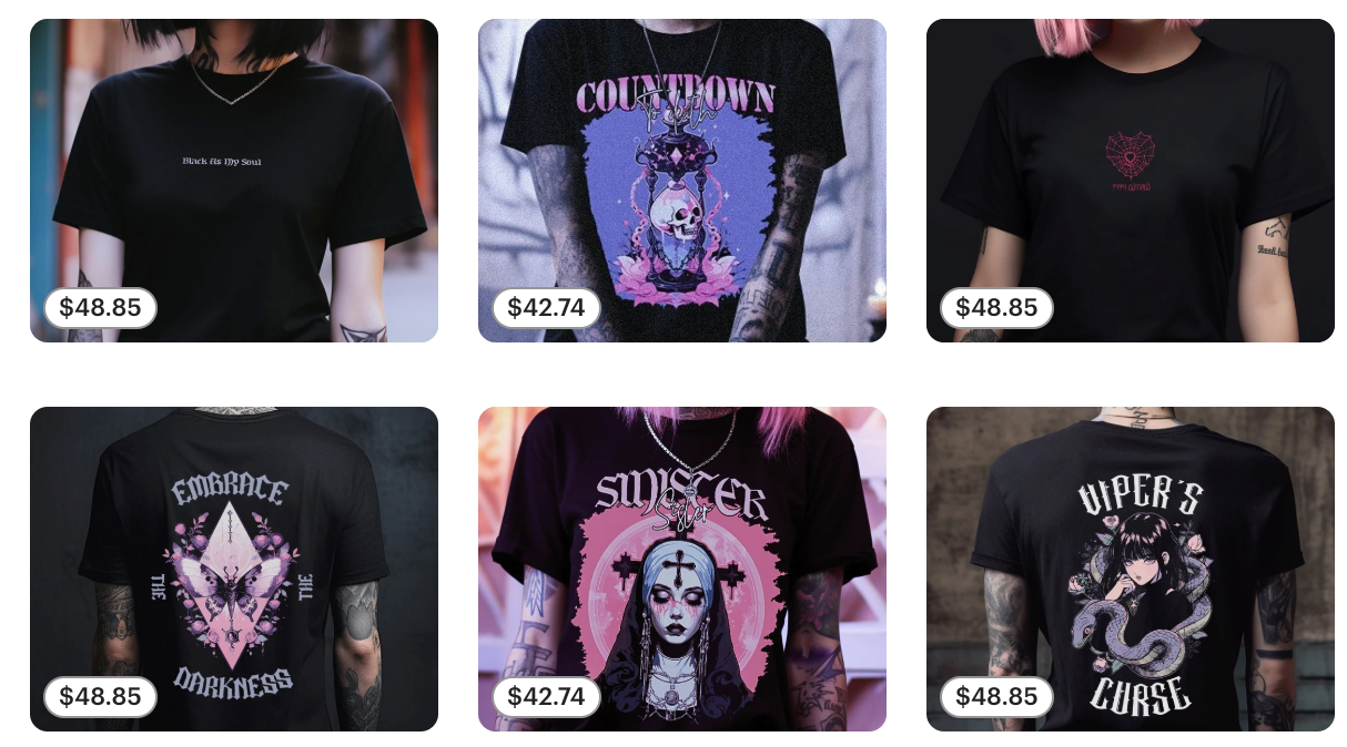 T-shirts Soft Goth