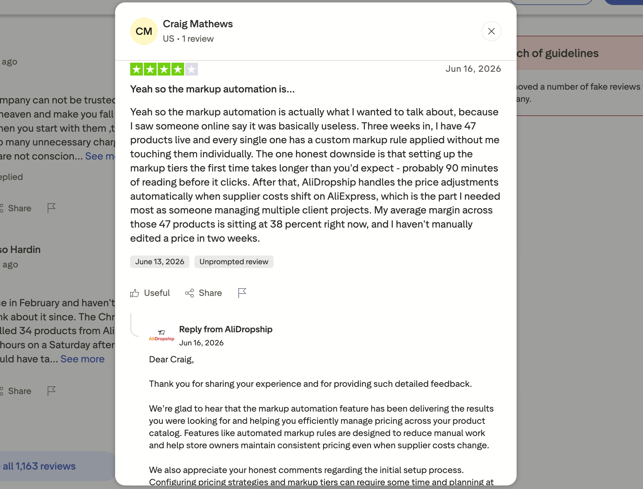 Trustpilot review