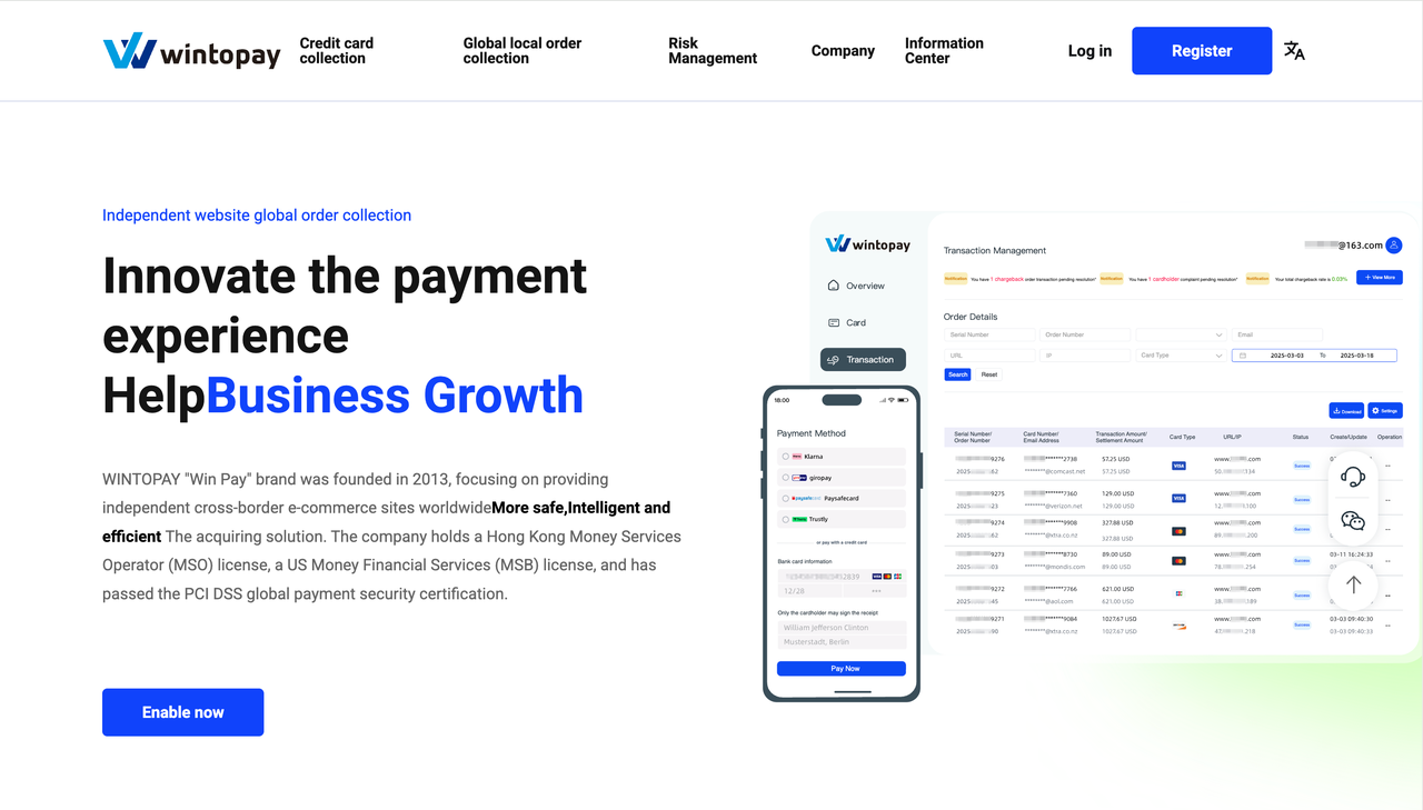 Wintopay website