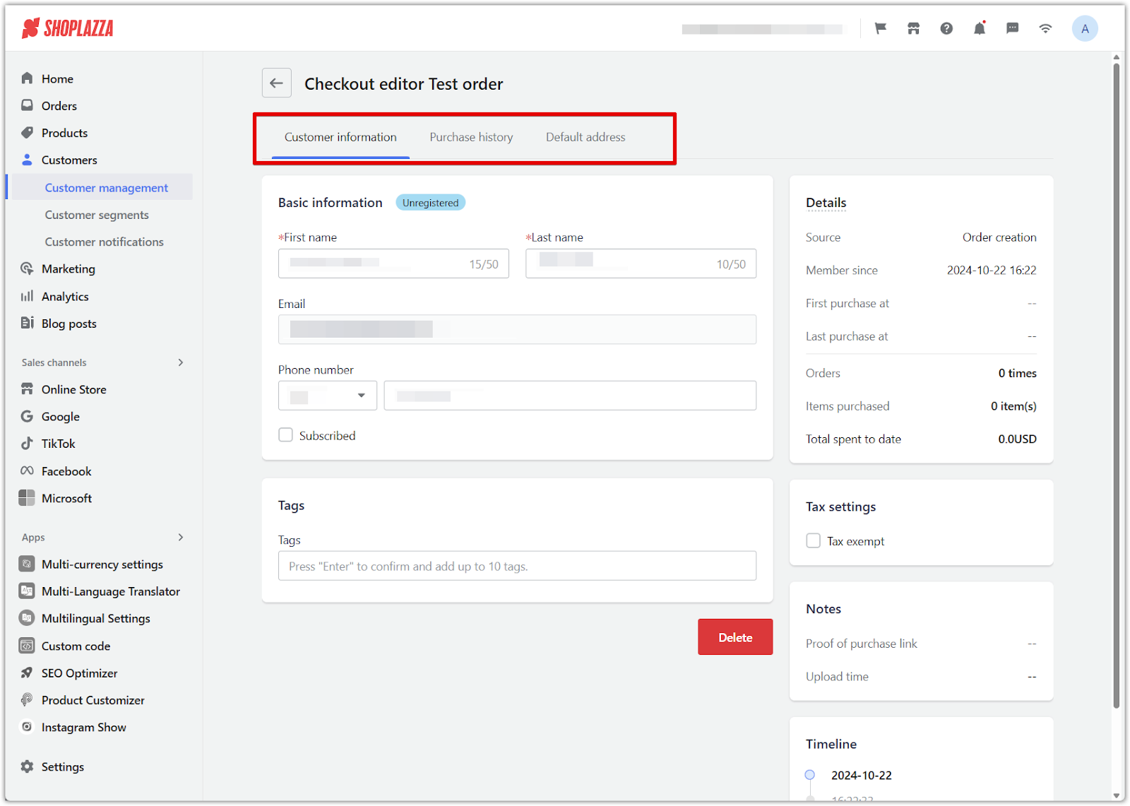 لوحات تحكم مدمجة لإدارة العملاء