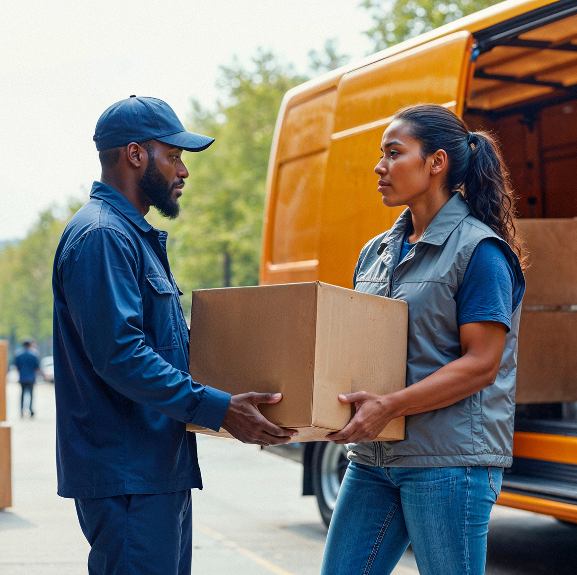 delivery-service-personnel-transferring-package-from-truck 1
