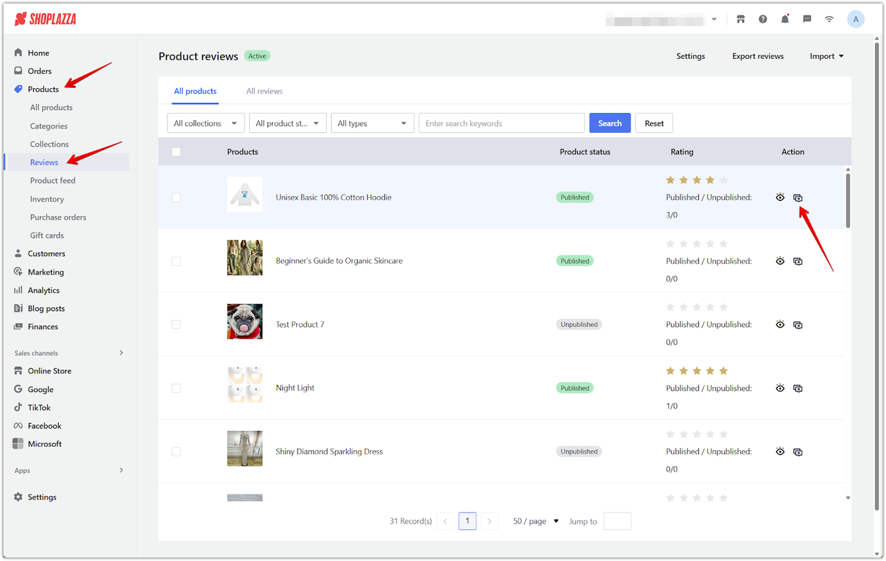 de beoordelingssectie
