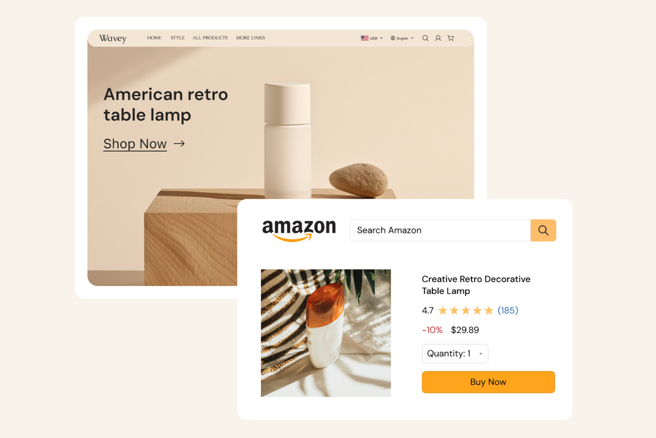 integrate amazon with your online branded store