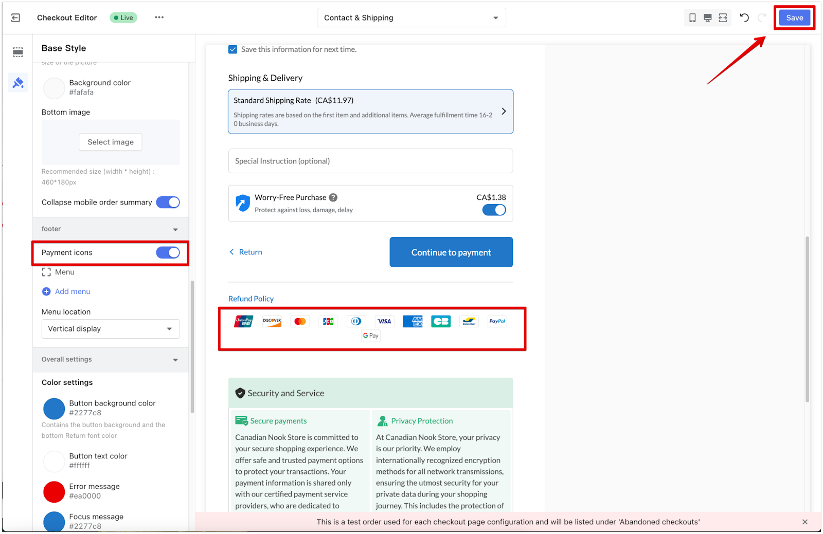 secure payment icons