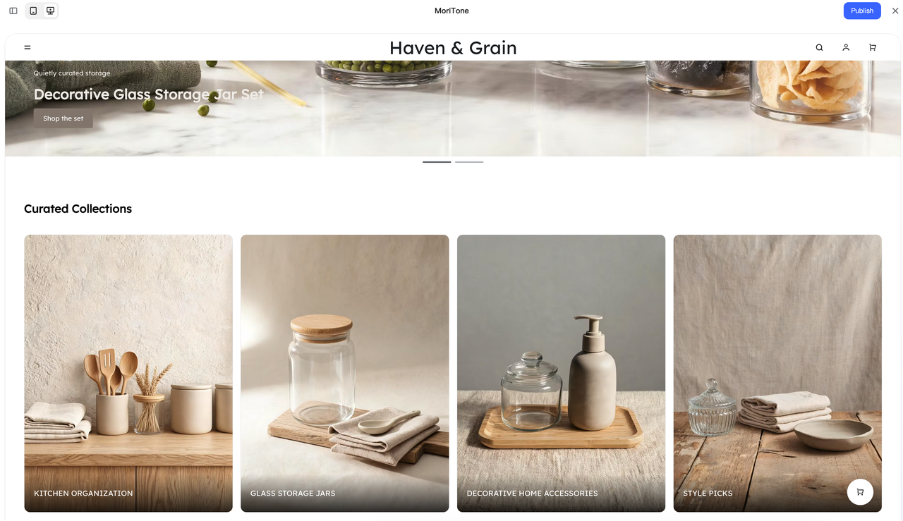 shoplazza ai generates an online store