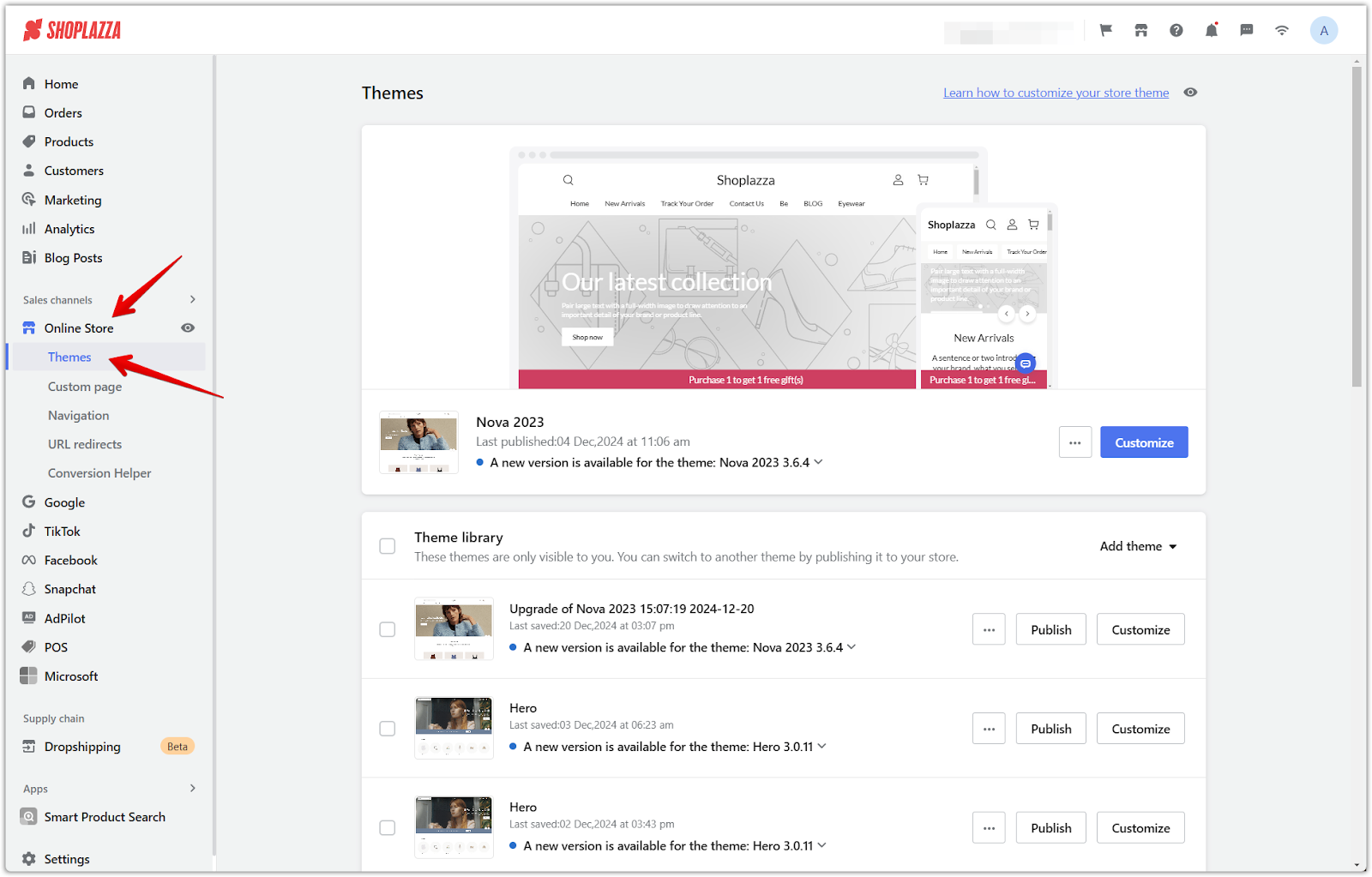 shoplazza themes