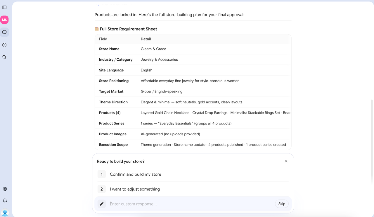 talk with Genstore AI