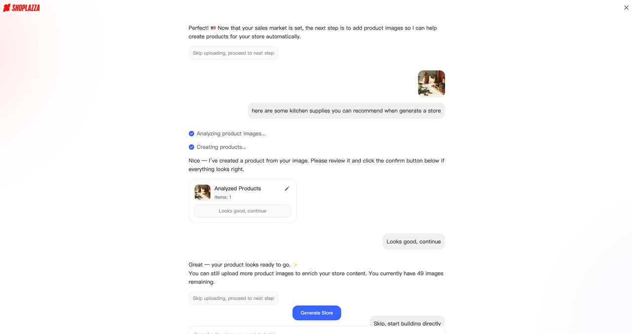 talk with Shoplazza AI
